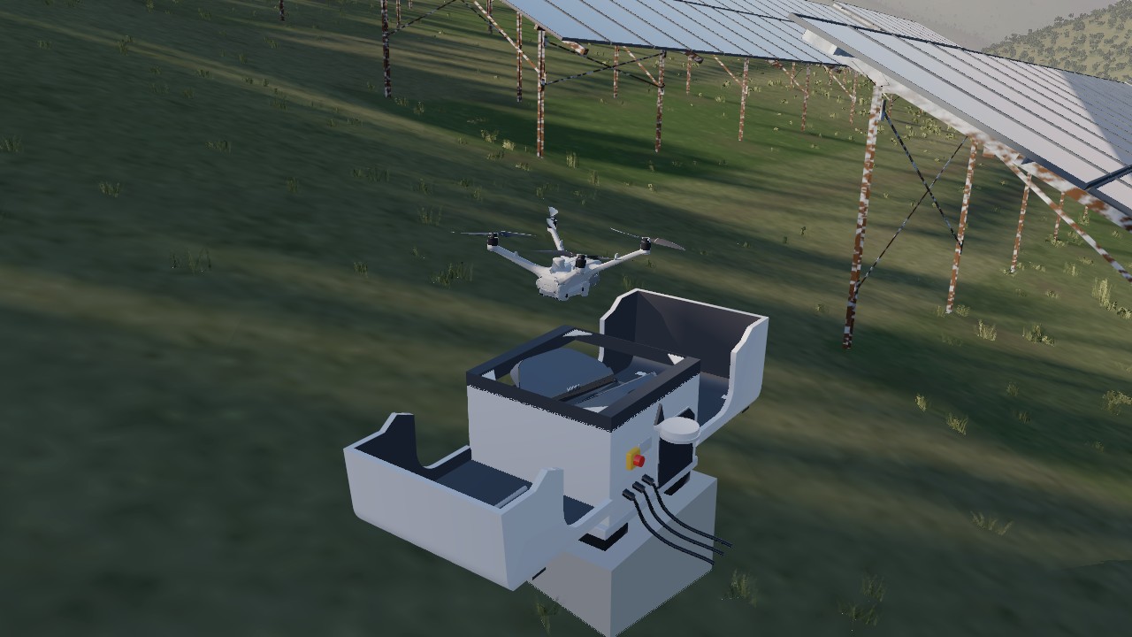 The DJI Matrice 4TD rising from its DJI Dock 3